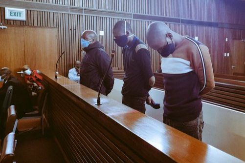 The three men convicted in the muti murder trial of Gabisile Shabane. File image