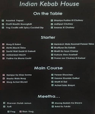 Indi Spice menu 1