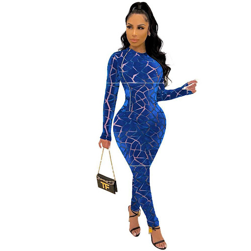 Title 7, Womens Long Sleeved Round Neck Jumpsuit, Trend...