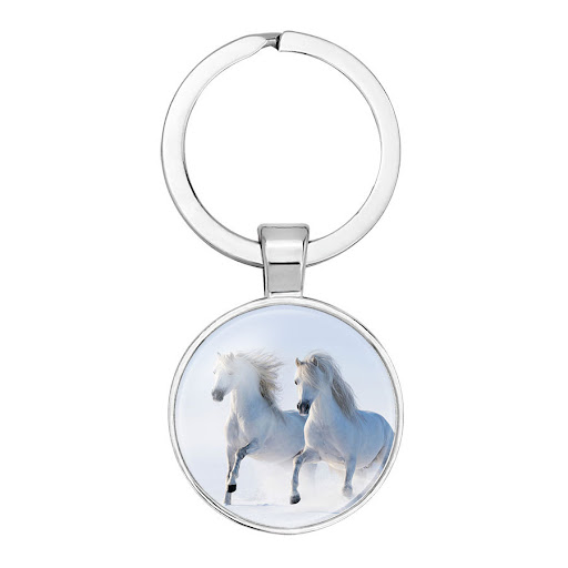 Title 9, Hot Selling Horse Time Gem Glass Keychain, a sp...