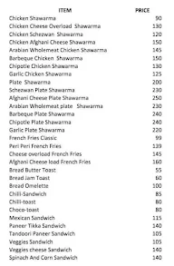 Bedouin's Shawarma And More menu 1