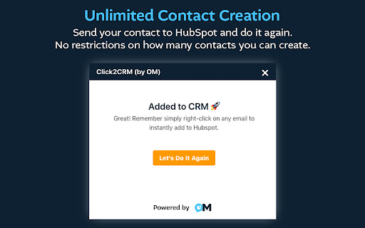 Click2CRM - Instantly Add Contacts to Hubspot