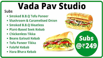 Vada Pav Studio menu 