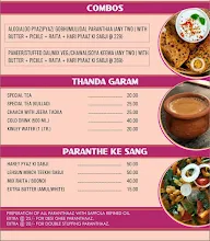 Paranthaaz On Wheels menu 2