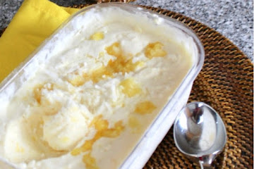 Pineapple Coconut No-Churn Ice Cream