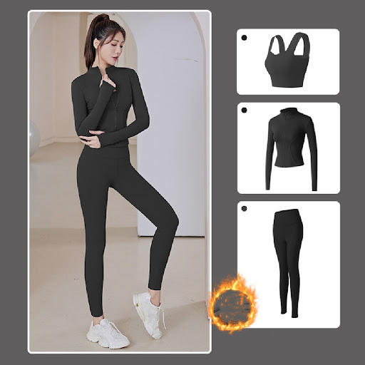 Title 6, Womens Fashionable Sports Plush Yoga Suit Comf...