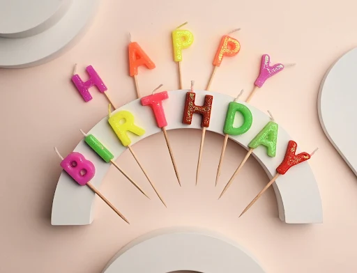 'HAPPY BIRTHDAY' Letter Candle