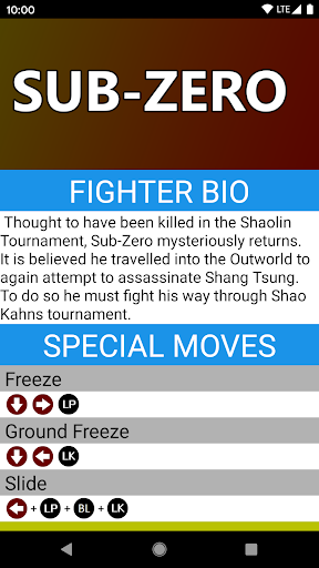 Screenshot Fighter Bios: MK