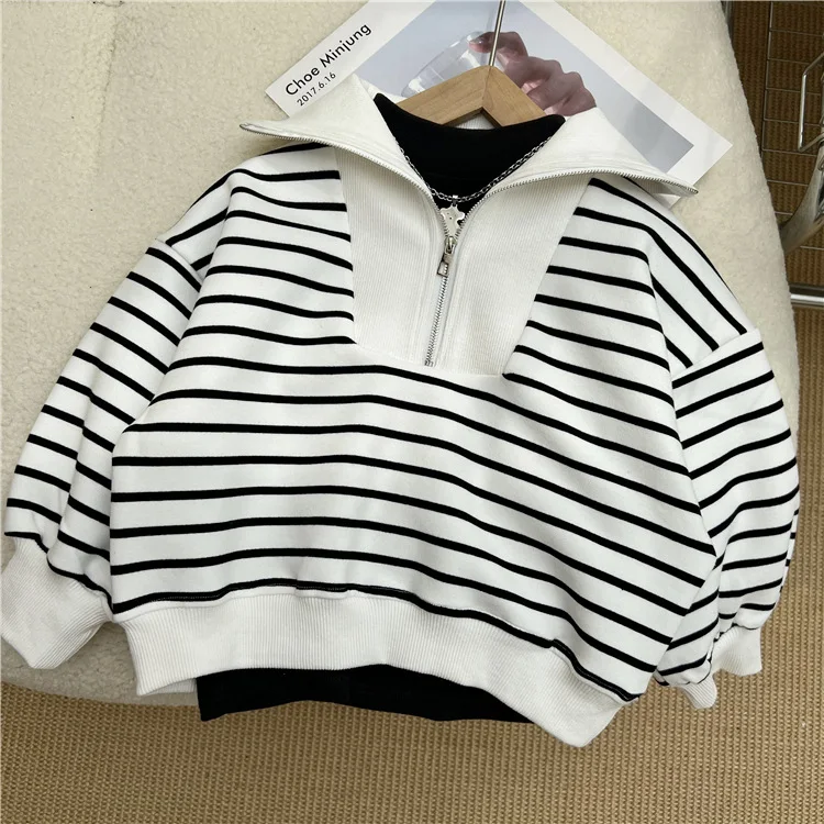 Title 4, Losse herenpullover met polokraag en paneel, la...