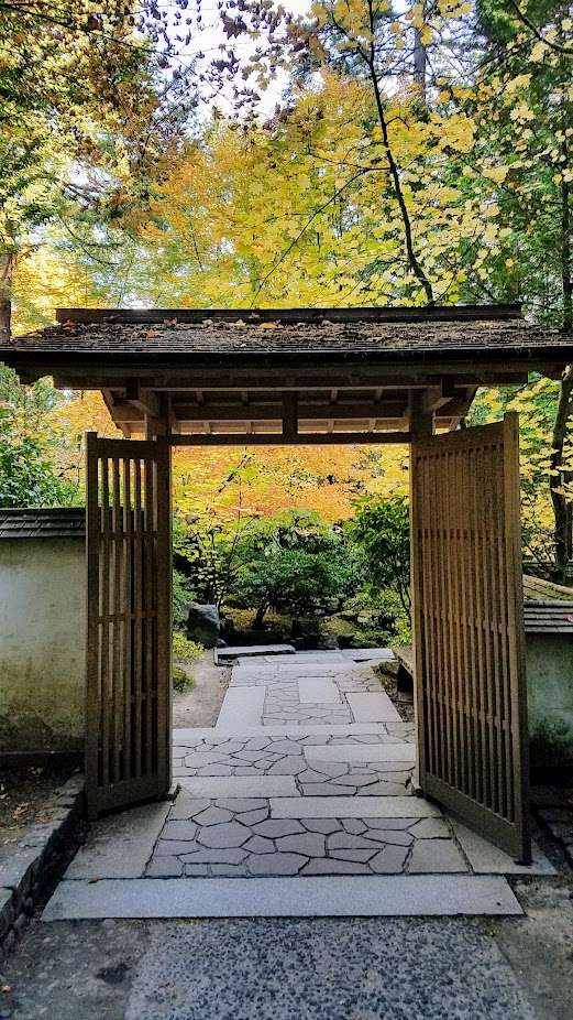 Fall at the Portland Japanese Garden, visiting for Autumn Portland Japanese Garden fall foliage photos on October 2017