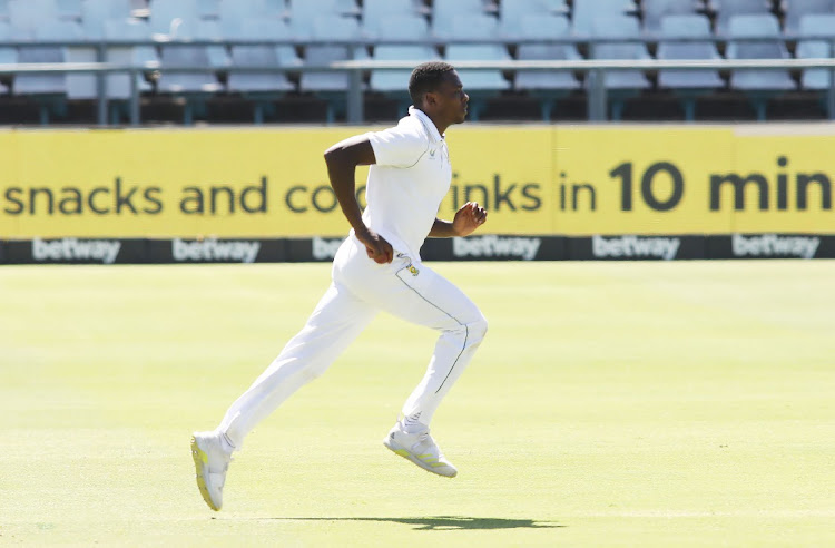 Proteas Kagiso Rabada bowling against India during the third test match at Newlands, Cape Town. Date: 13 January 2022, Picture: ESA ALEXANDER/SUNDAY TIMES