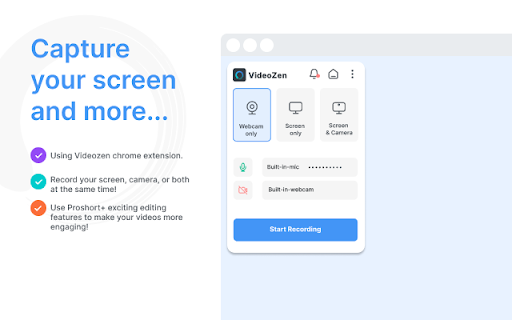 Videozen: Screen and Camera Recorder