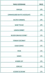 The Table- Ice Cream menu 2