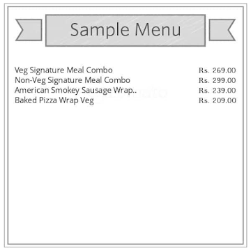 Kaati Zone Rolls & Wraps menu 