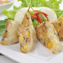 Triangle fried spring rolls
