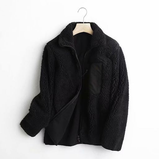 Title 2, Windproof Lamb Velvet Long Sleeved Coat Jacket ...