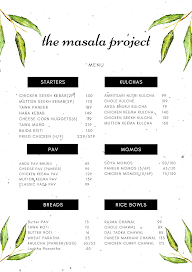 The Masala Project menu 2