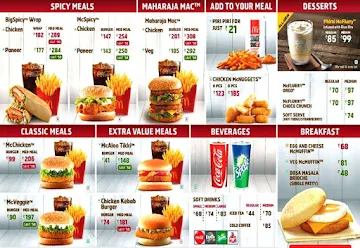 McDonald's menu 