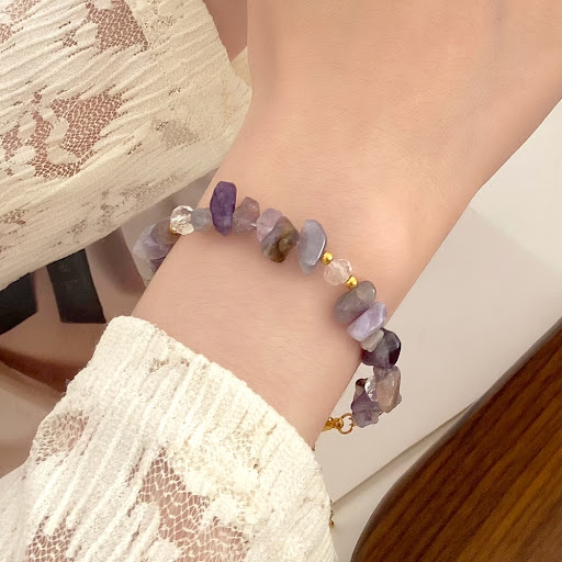 Title 2, Womens Natural Crystal Shaped Gravel Bracelet ...