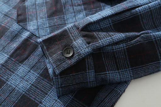 Title 7, Mens plaid shirt, loose fit, large size, long ...
