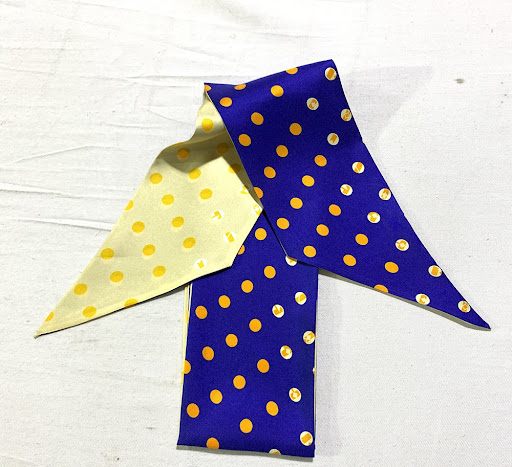 Title 2, Polka dot double stitching small long scarf. Pr...