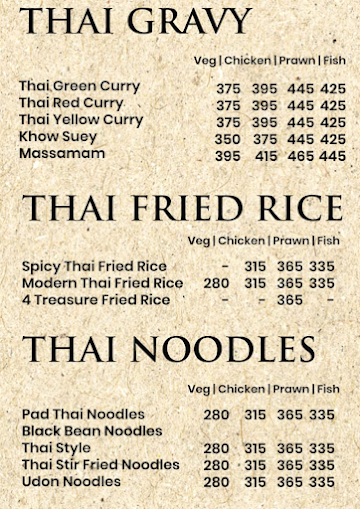 Khao Thai menu 