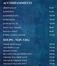 Persian Darbar menu 2