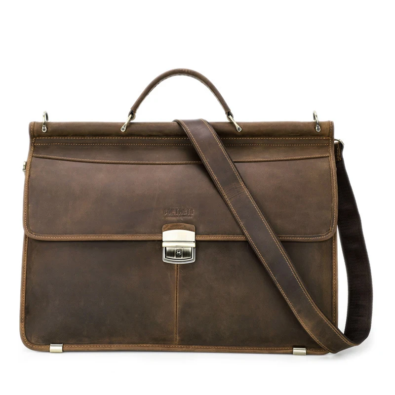 Title 3, Heren business briefcase van rundleer, grote ca...