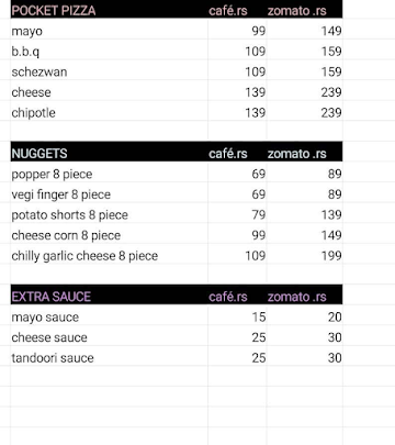 Chai Piyakkad menu 