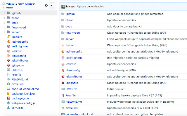 GitHub File Icons chrome extension