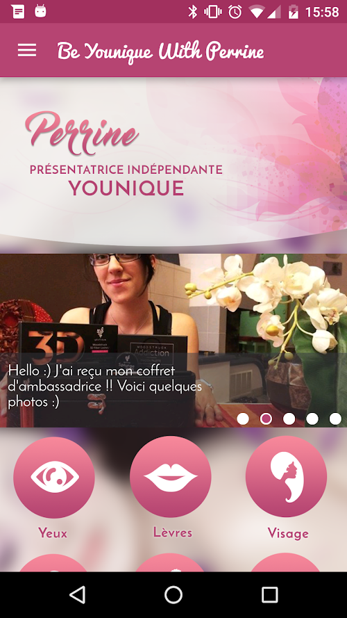 Android application Be Younique With Perrine screenshort
