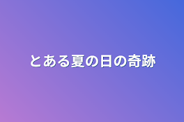 とある夏の日の奇跡