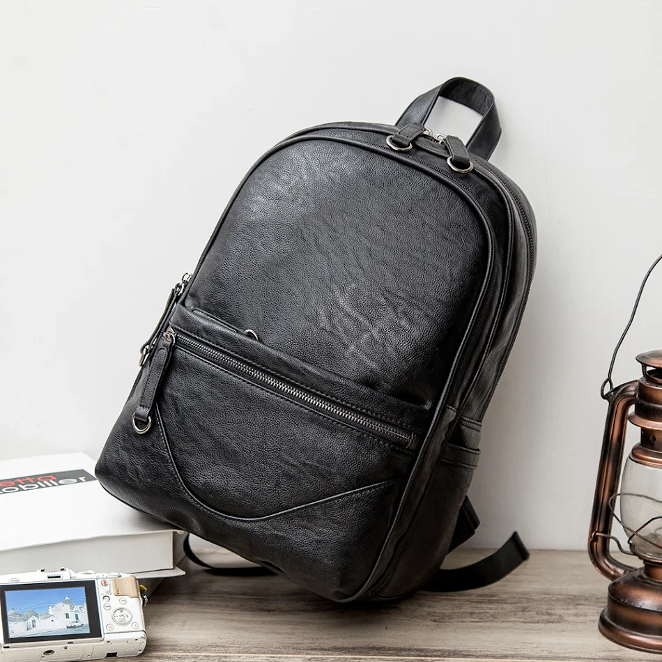 Zaino coreano multi-tasche grande capacità, borsa casual per computer e scuola da uomo, pratico e versatile per ogni occasione