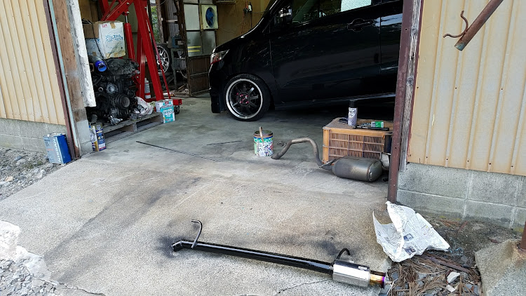 ワゴンRスティングレーのMH23s・スティングレー・新潟・hoshino works・ワンオフマフラーに関するカスタム事例の投稿画像2枚目