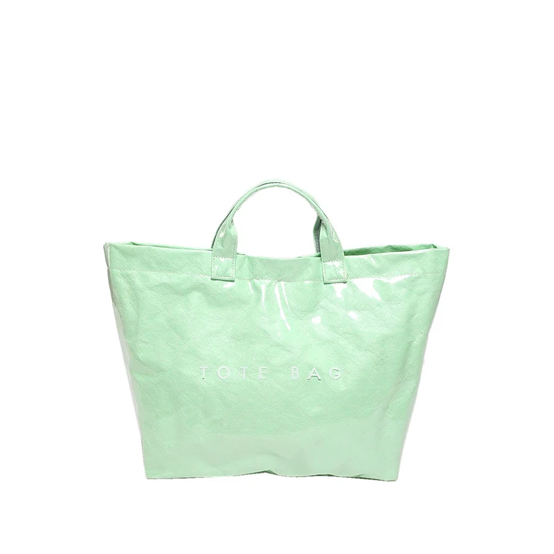 Bolsa de mão feminina de PVC impermeável, grande capacidade, perfeita para praia e viagens, à prova d'água, durável e estilosa, ideal para o verão e dia a dia.