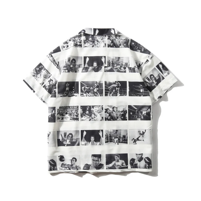 Full-print short-sleeved shirt