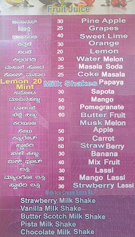 Sri Balaji Fruits menu 1