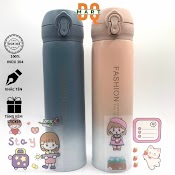 Bình Giữ Nhiệt Fashion 500Ml, Tặng Kèm Sticker 2D