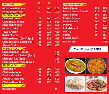 Zaika Darbar Restaurant menu 