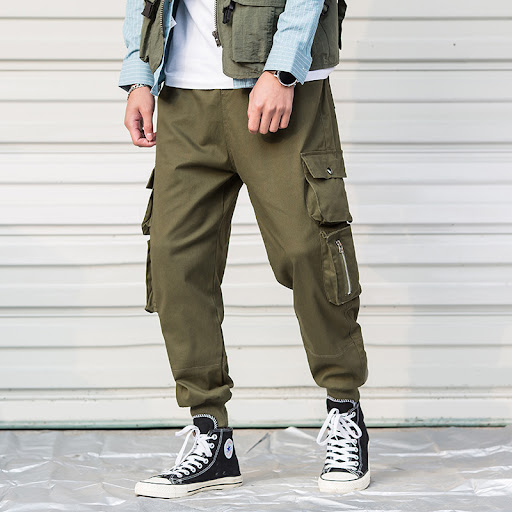 Title 1, Mens Casual Cargo Pants Harajuku Pencil Pants ...