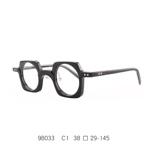 Title 7, Retro Plate Frame Glasses with Plain Light Mirr...