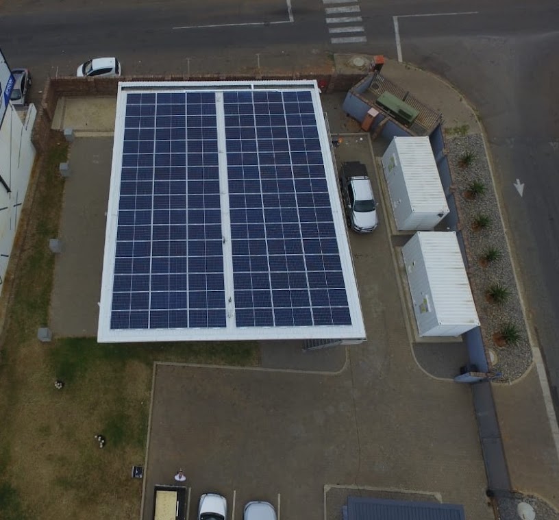 The view of the Randburg solar project from above.