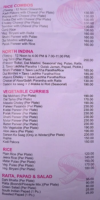 Nathu's Bakers & Sweets Shop menu 