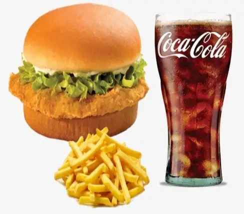 Crispy Chicken Burger Combo (Cold Drink + Fries)