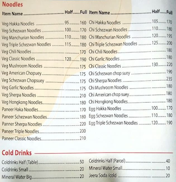 Red Chili menu 