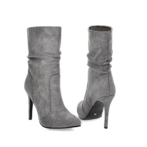 Title 7, Sexy Stiletto Plus Size Low-Top Womens Boots e...