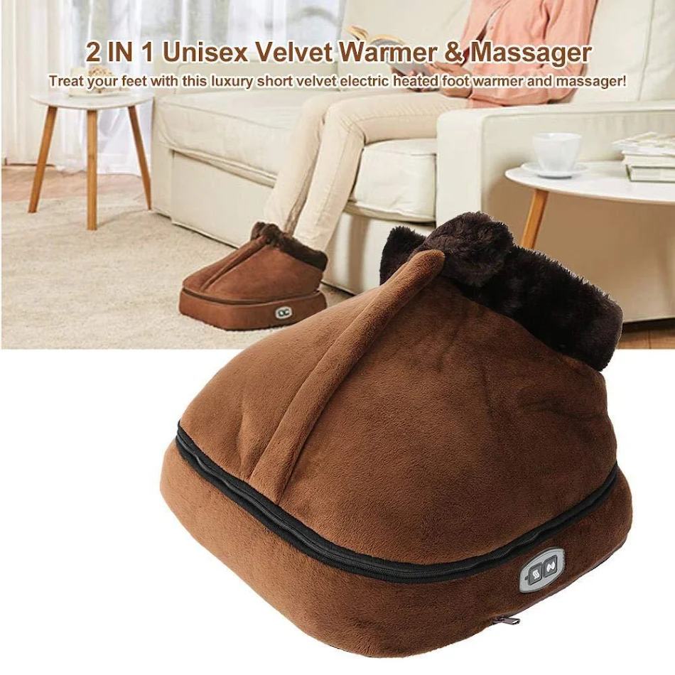 Massage Fußwärmer Bequeme Fußwärmschuhe Warme Füße und Massage Entspannung für Zuhause Genießen Sie wohltuende Wärme.