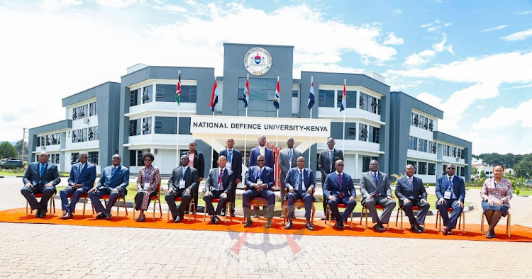 Some of the participants at the National Security Symposium themed Enhancing Cyber Security for National Development at the National Defence University- Kenya in Nakuru on October 25, 2023