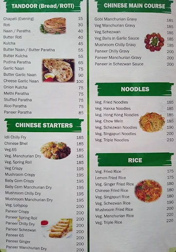 Green Food menu 