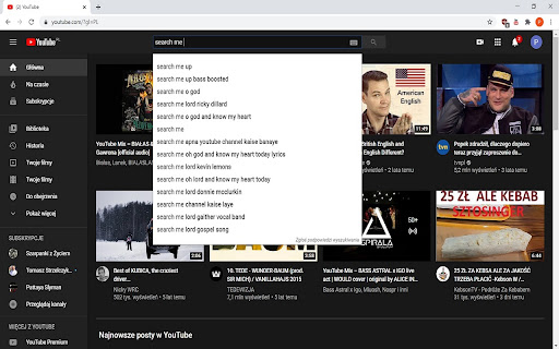 Youtube multi tab search